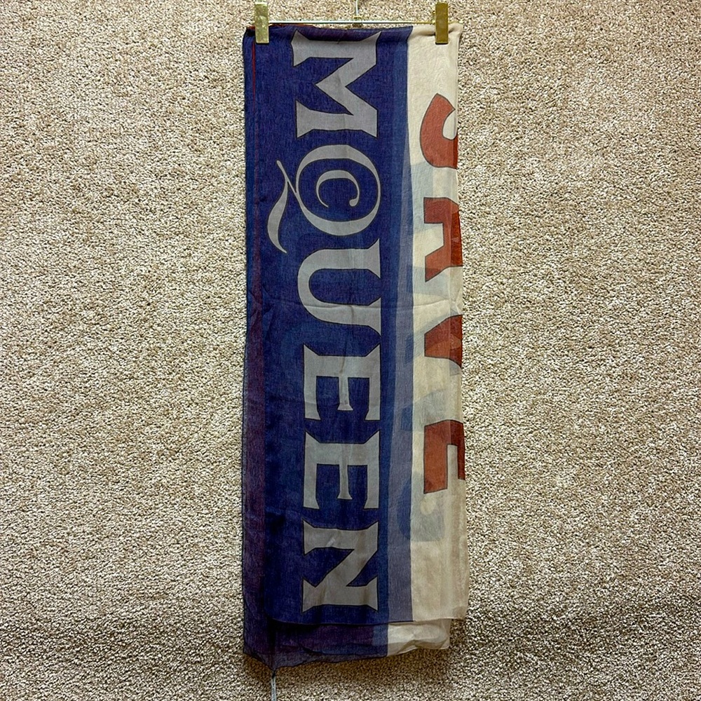Alexander McQueen God Save McQueen Silk Scarf